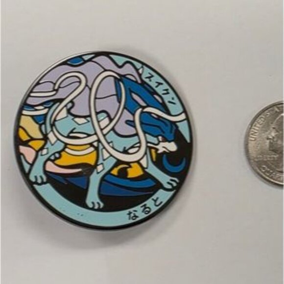 Legendary Suicune Enamel Pin Pokémon Crystal Gameboy Style Collectible - Picture 3 of 3